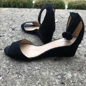 J.Crew Black Laila Wedge Size 6.5